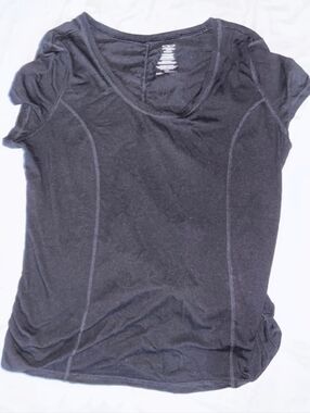 Athletic Works Black Short-Sleeve Performance Tee